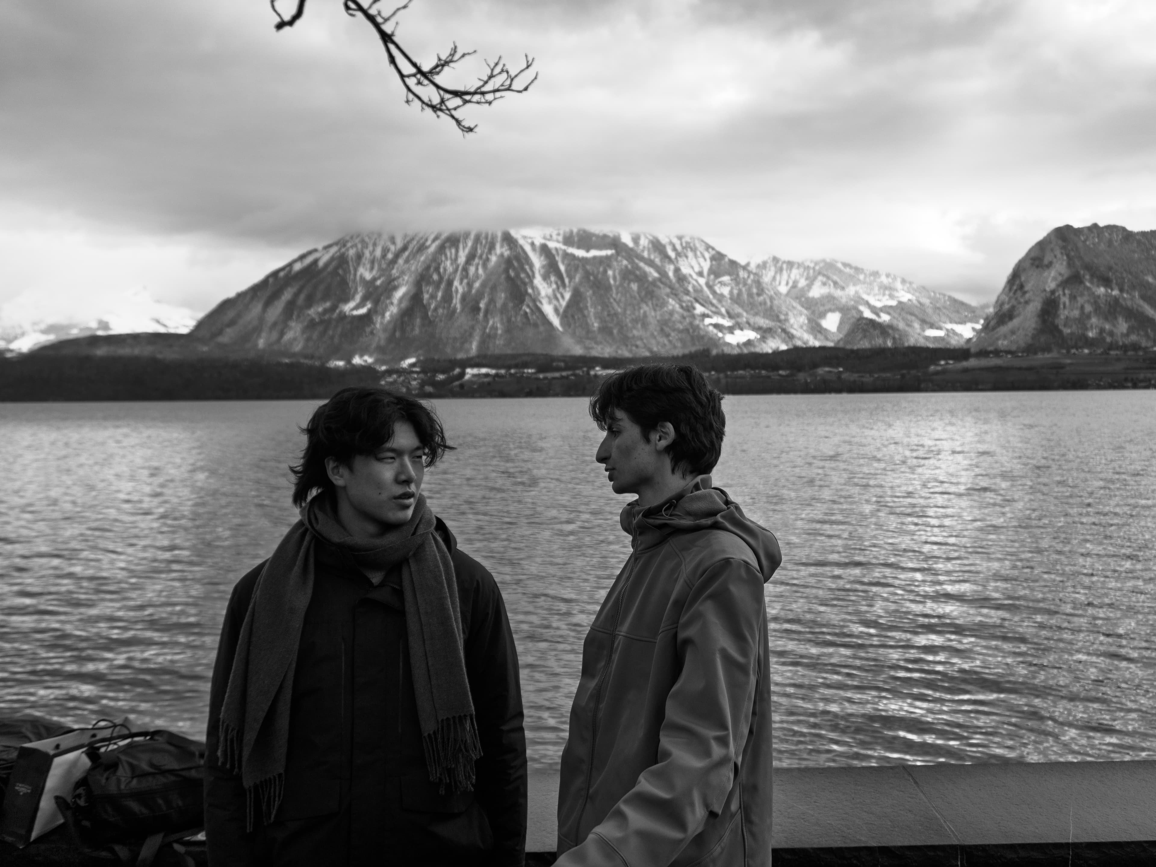 Justus Aryani and Nathan Chen, co-founders of Meridian, in Wengen, Switzerland.